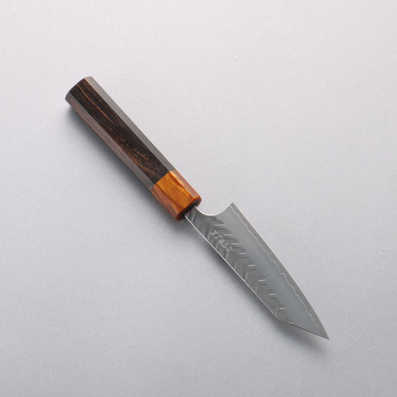 Yoshimi Kato SPG STRIX Hammered (V) Kiritsuke Petty-Utility 110mm Ebony (ferrule: Orange Resin) Handle - Seisuke Knife