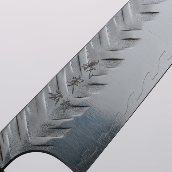 Yoshimi Kato SPG STRIX Hammered (V) Kiritsuke Petty-Utility 110mm Stabilized wood (With White ring) Handle - Seisuke Knife