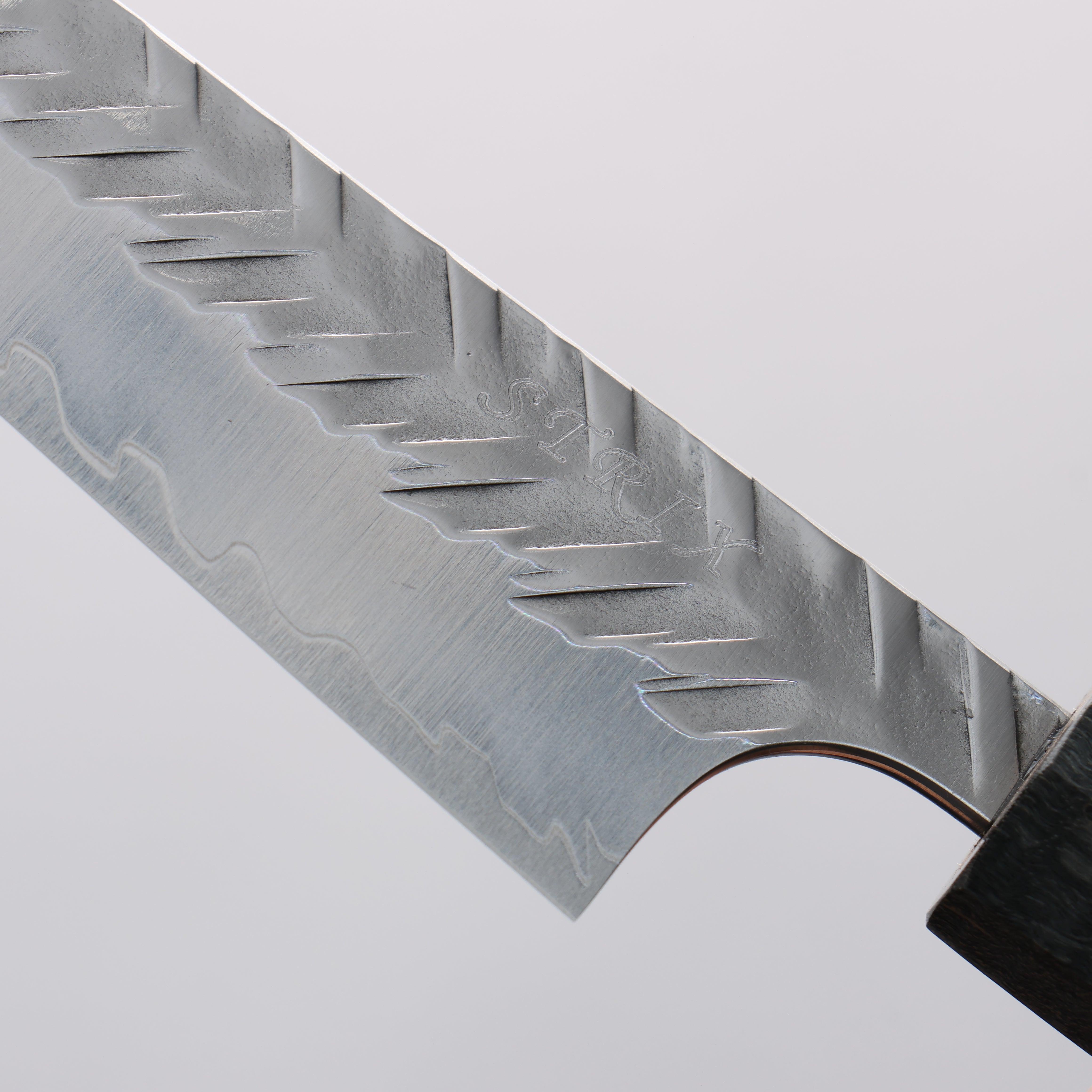 Yoshimi Kato SPG STRIX Hammered (V) Kiritsuke Petty-Utility 110mm Stabilized wood (With White ring) Handle - Seisuke Knife