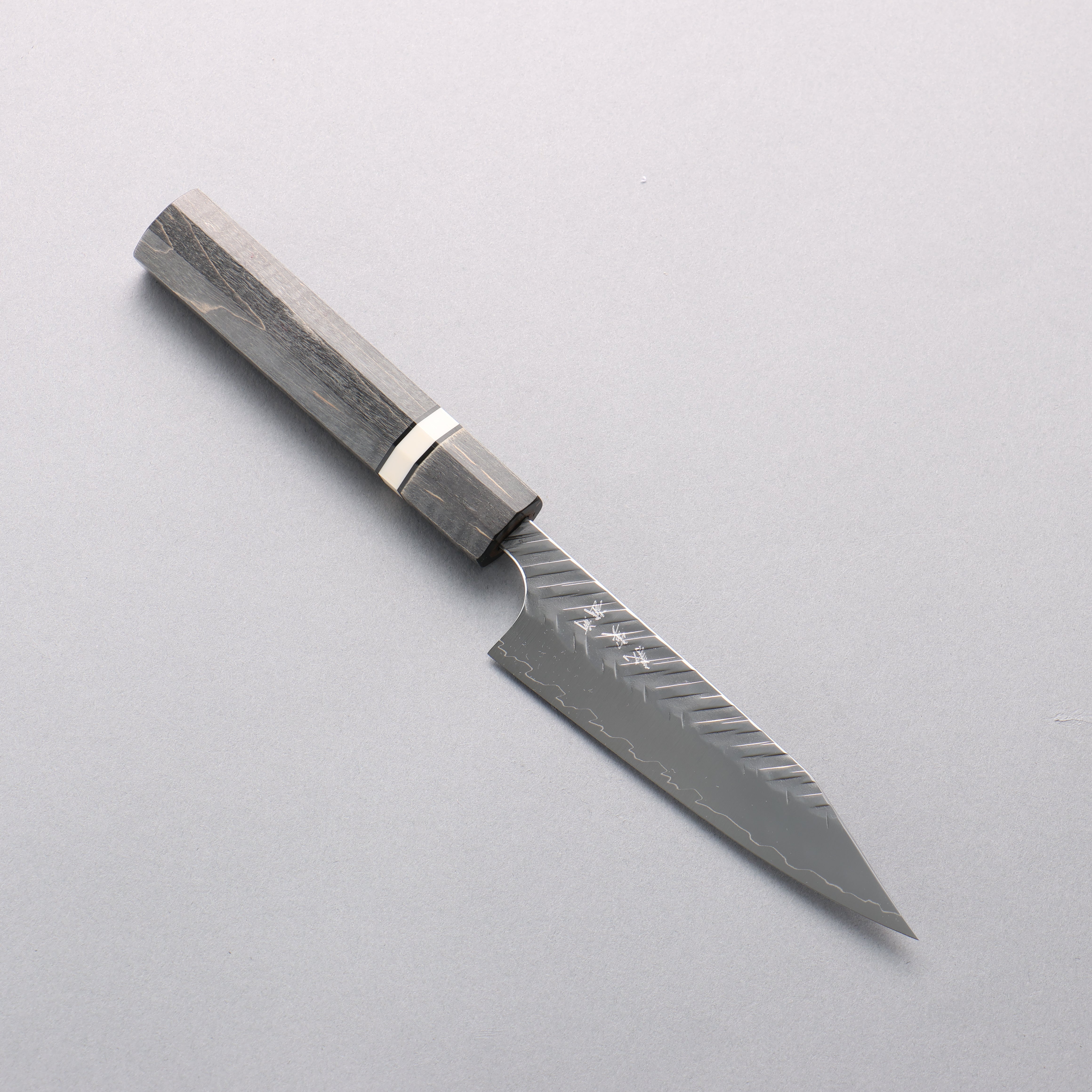 Yoshimi Kato SPG STRIX Hammered (V) Kiritsuke Petty-Utility 120mm Stabilized wood (With White ring) Handle - Seisuke Knife