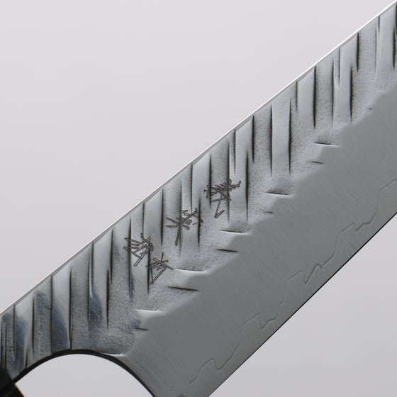 Yoshimi Kato SPG STRIX Hammered (V) Kiritsuke Petty-Utility 120mm Stabilized wood (With White ring) Handle - Seisuke Knife