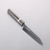 Yoshimi Kato SPG STRIX Hammered (V) Kiritsuke Petty-Utility 140mm Stabilized wood (With White ring) Handle - Seisuke Knife - Slide 1