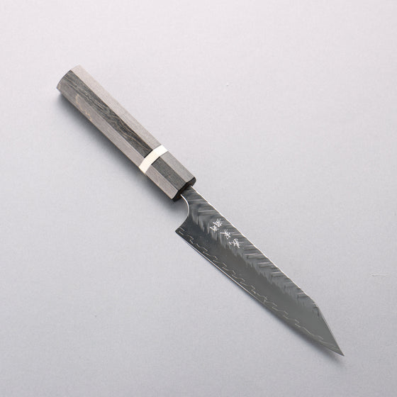 Yoshimi Kato SPG STRIX Hammered (V) Kiritsuke Petty-Utility 140mm Stabilized wood (With White ring) Handle - Seisuke Knife