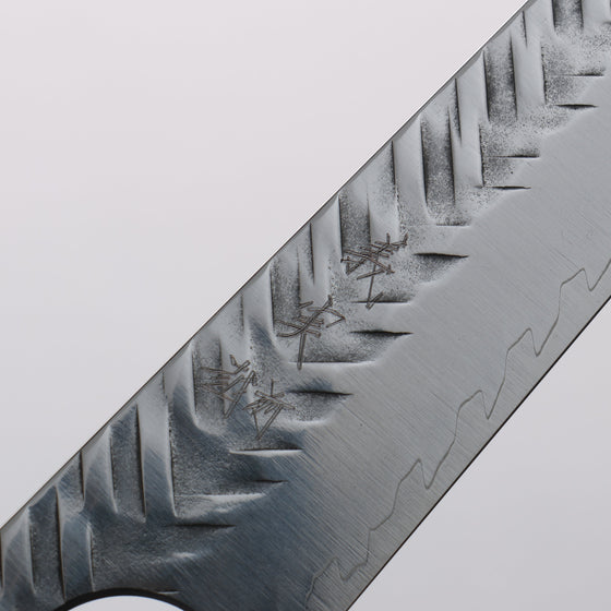 Yoshimi Kato SPG STRIX Hammered (V) Kiritsuke Petty-Utility 140mm Stabilized wood (With White ring) Handle - Seisuke Knife