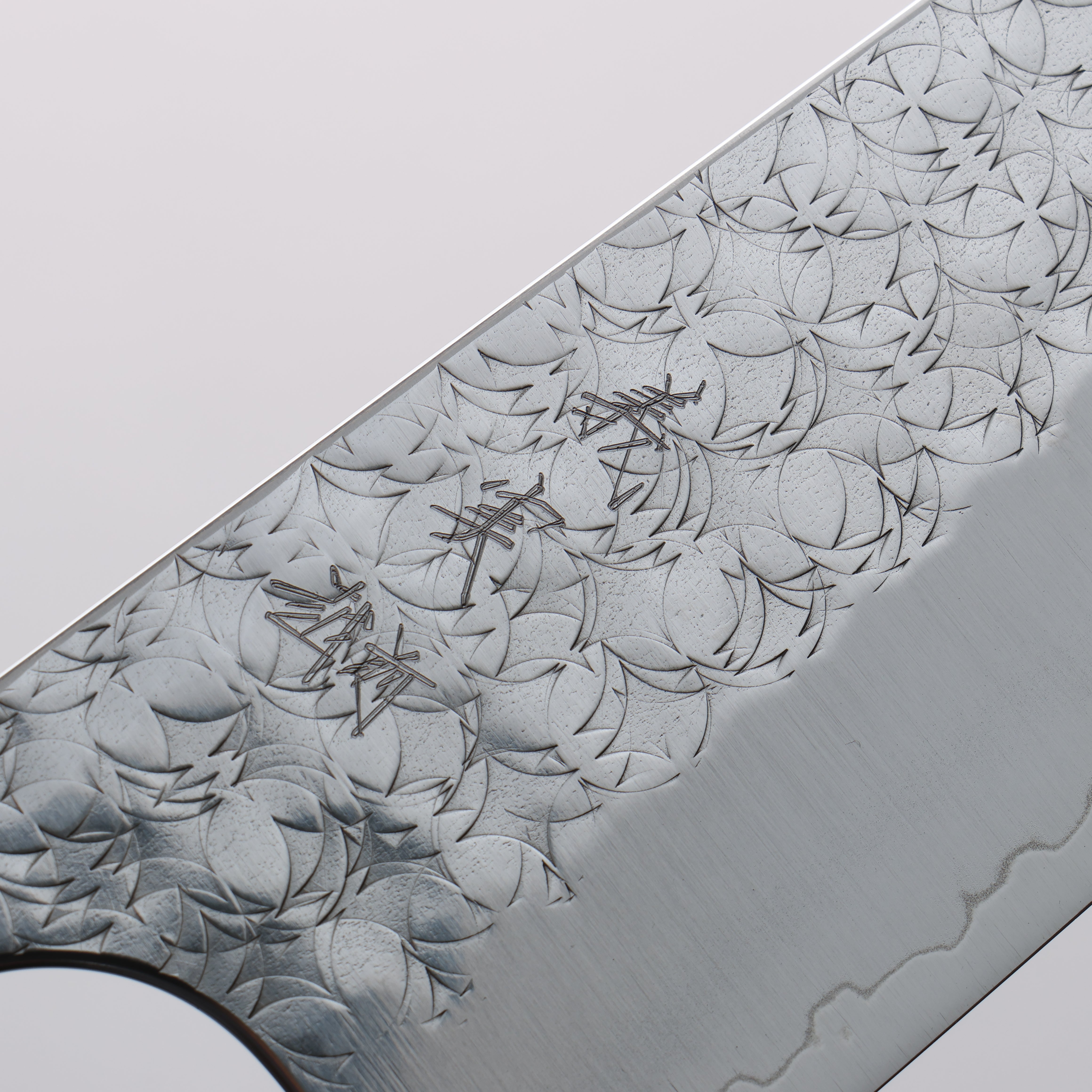 Yoshimi Kato Minamo SG2 Hammered Bunka 170mm Burnt Oak (Lacquered) Handle - Seisuke Knife
