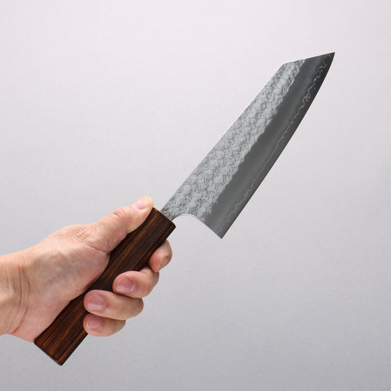 Yoshimi Kato Minamo SG2 Hammered Bunka 170mm Burnt Oak (Lacquered) Handle - Seisuke Knife