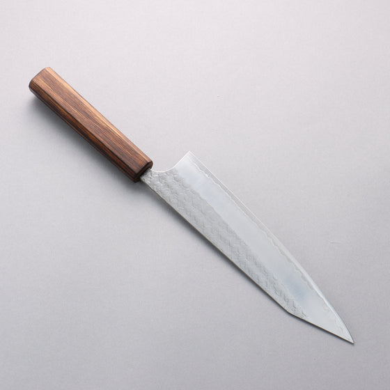 Yoshimi Kato Minamo SG2 Hammered Kiritsuke Gyuto 210mm Burnt Oak (Lacquered) Handle - Seisuke Knife