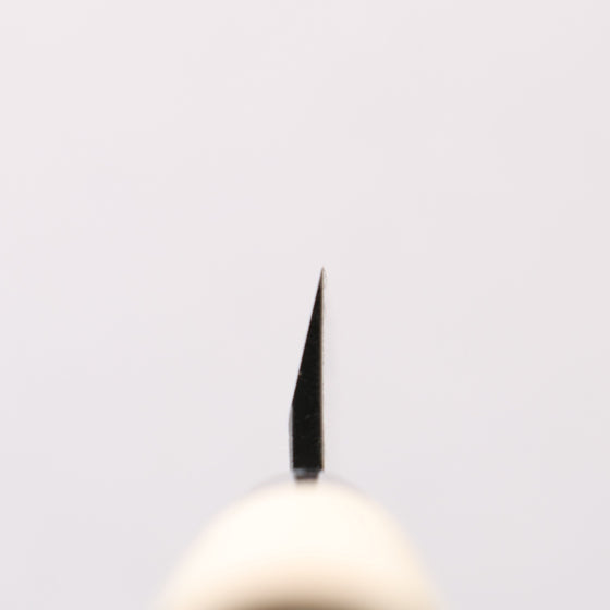 Sakai Takayuki Blue Steel No.2 Black Finished Vertical Stripes Ajikiri 90mm Magnolia (Ferrule: Black Plastic) Handle - Seisuke Knife