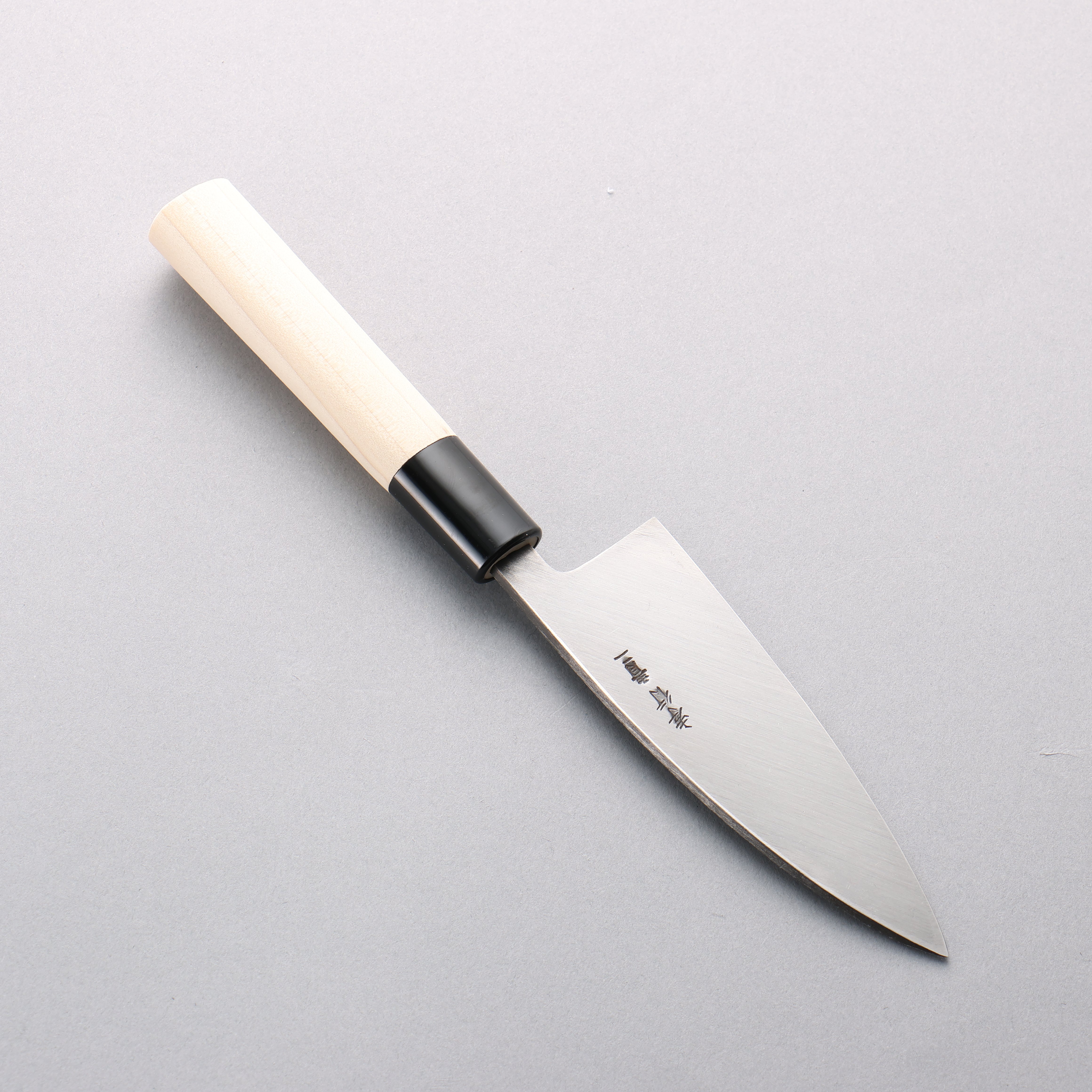 Sakai Takayuki Blue Steel No.2 Kurouchi Ajikiri 120mm Magnolia Handle - Seisuke Knife