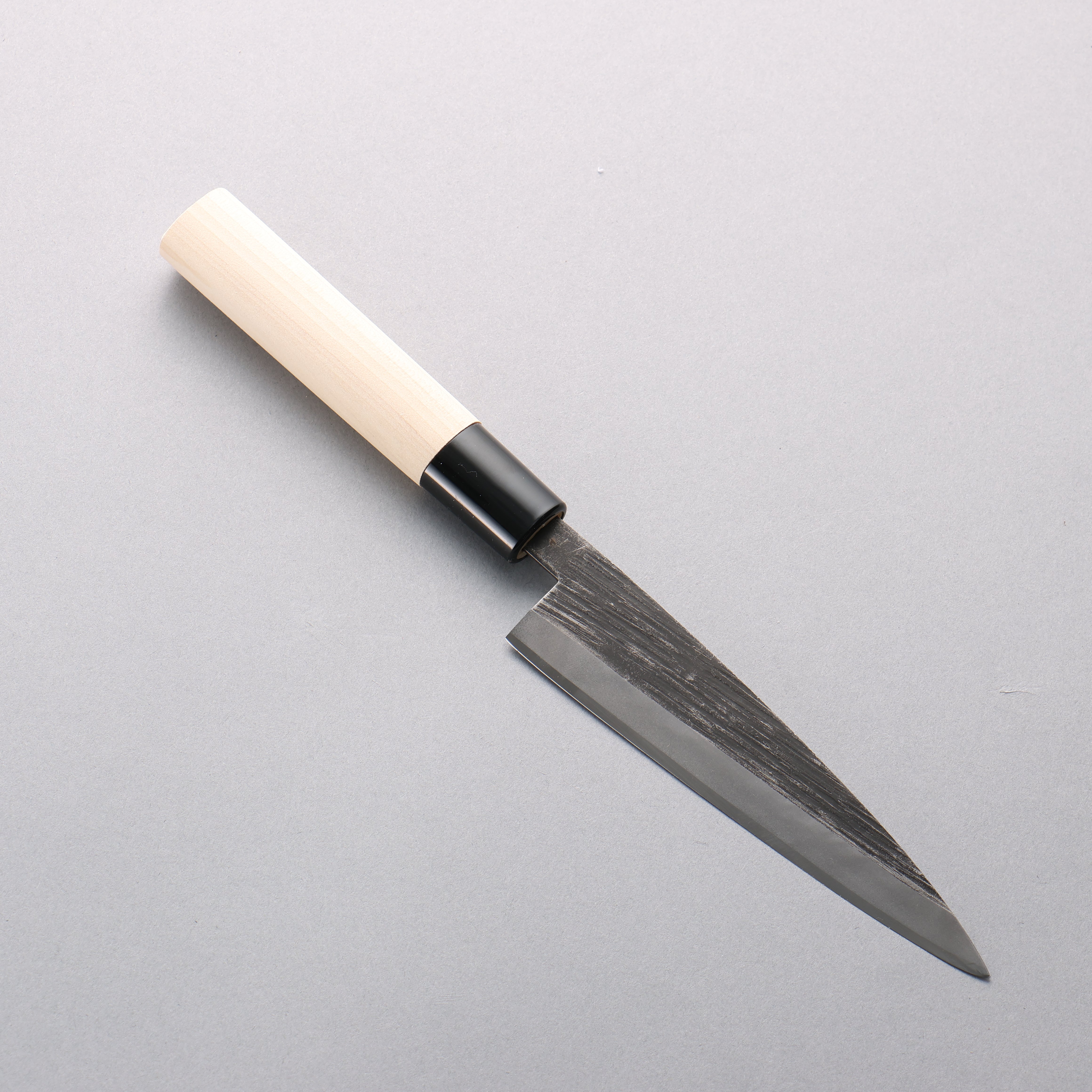 Sakai Takayuki Blue Steel No.2 Kurouchi Single Bevel Petty-Utility 135mm Magnolia Handle - Seisuke Knife