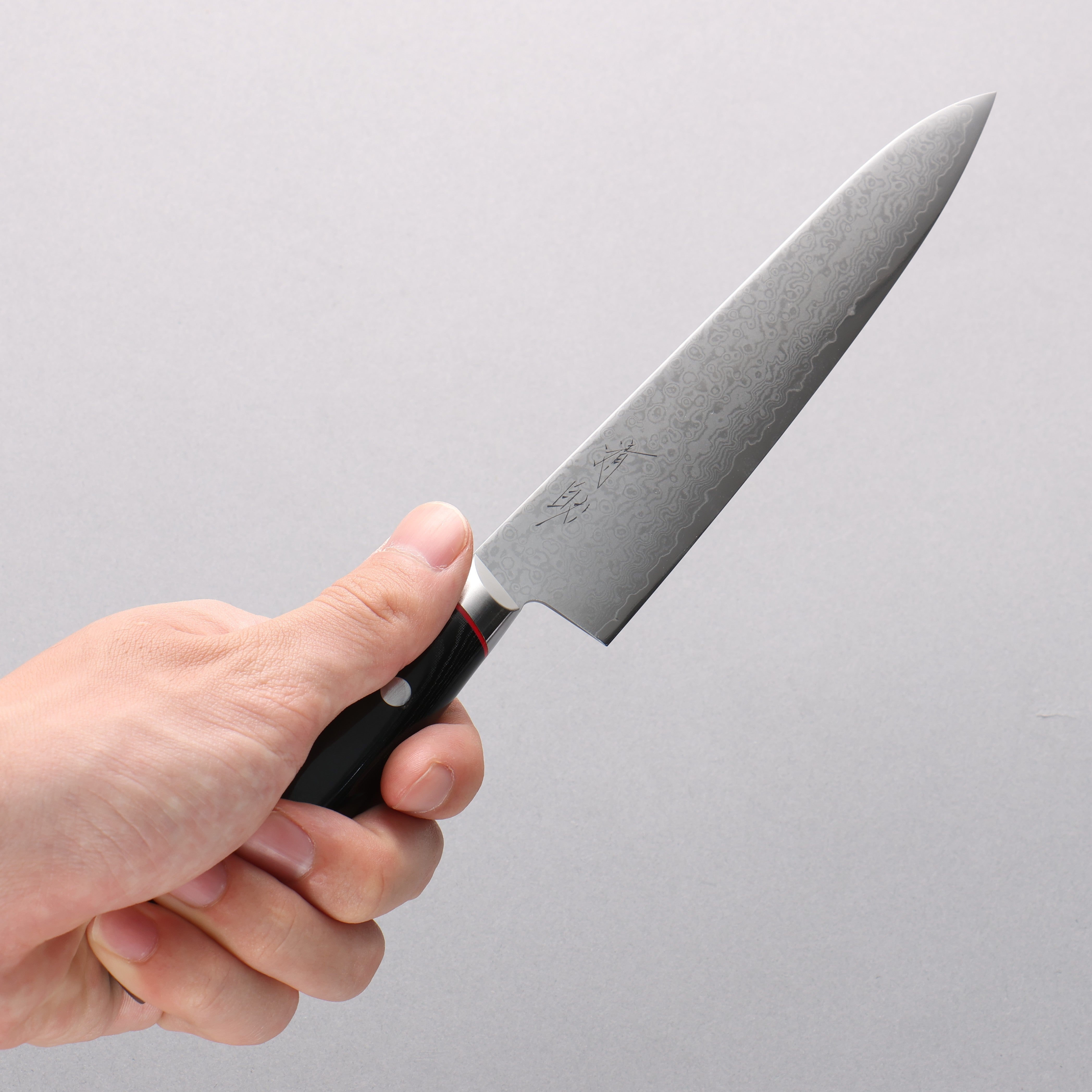 Seisuke Saiun VG10 Damascus Petty-Utility 150mm Black Micarta Handle - Seisuke Knife