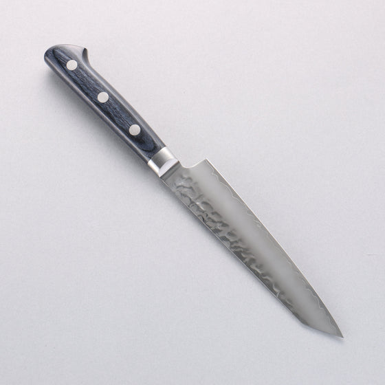 Seisuke Aotsuchi AUS10 Hammered Kiritsuke Petty-Utility 145mm Navy blue Pakka wood Handle - Seisuke Knife