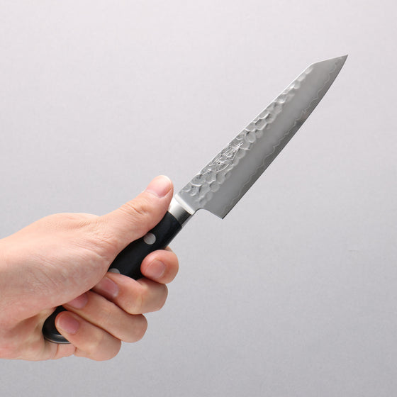 Seisuke Aotsuchi AUS10 Hammered Kiritsuke Petty-Utility 145mm Navy blue Pakka wood Handle - Seisuke Knife