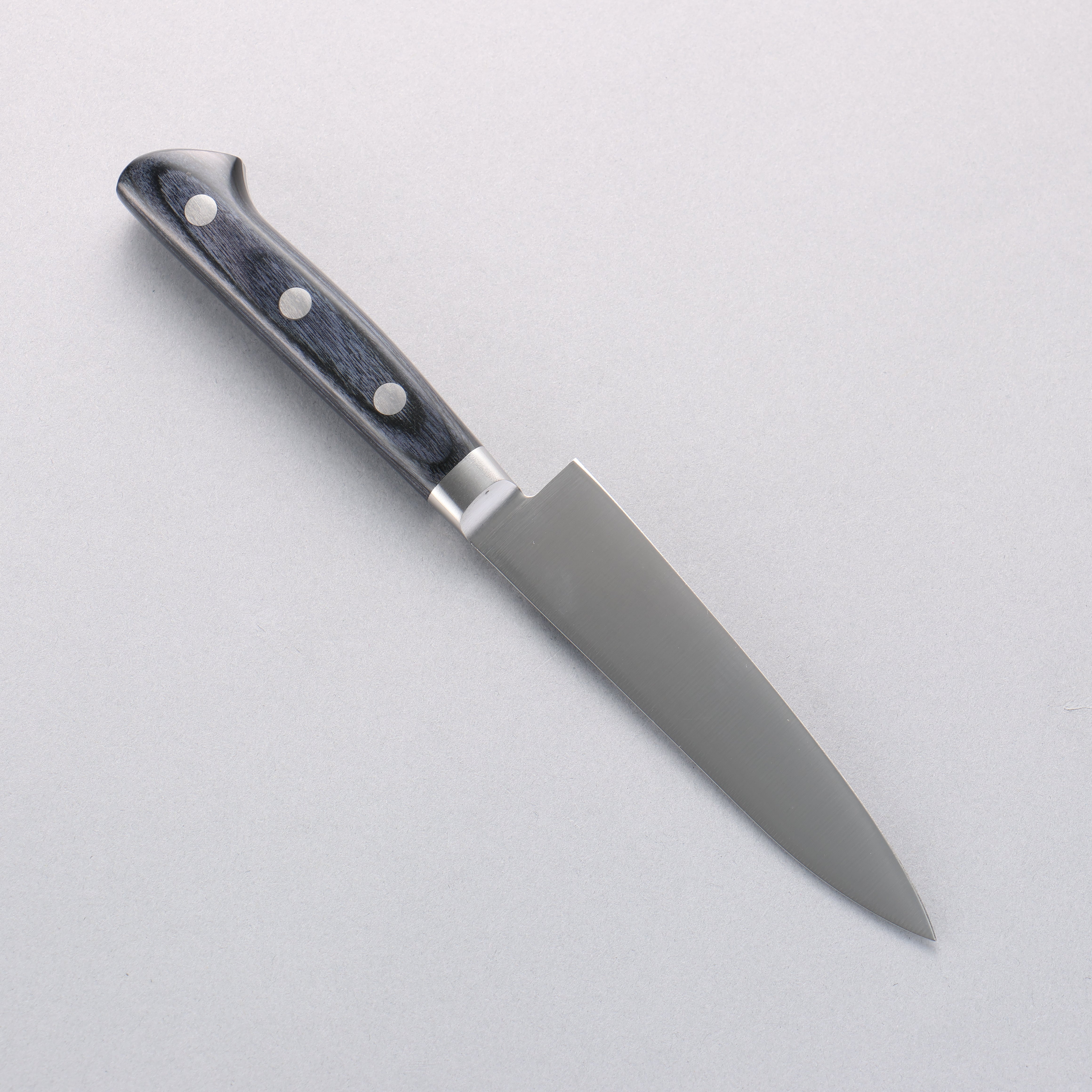 Seisuke Seiten Molybdenum Petty-Utility 120mm Navy blue Pakka wood Handle with Sheath - Seisuke Knife