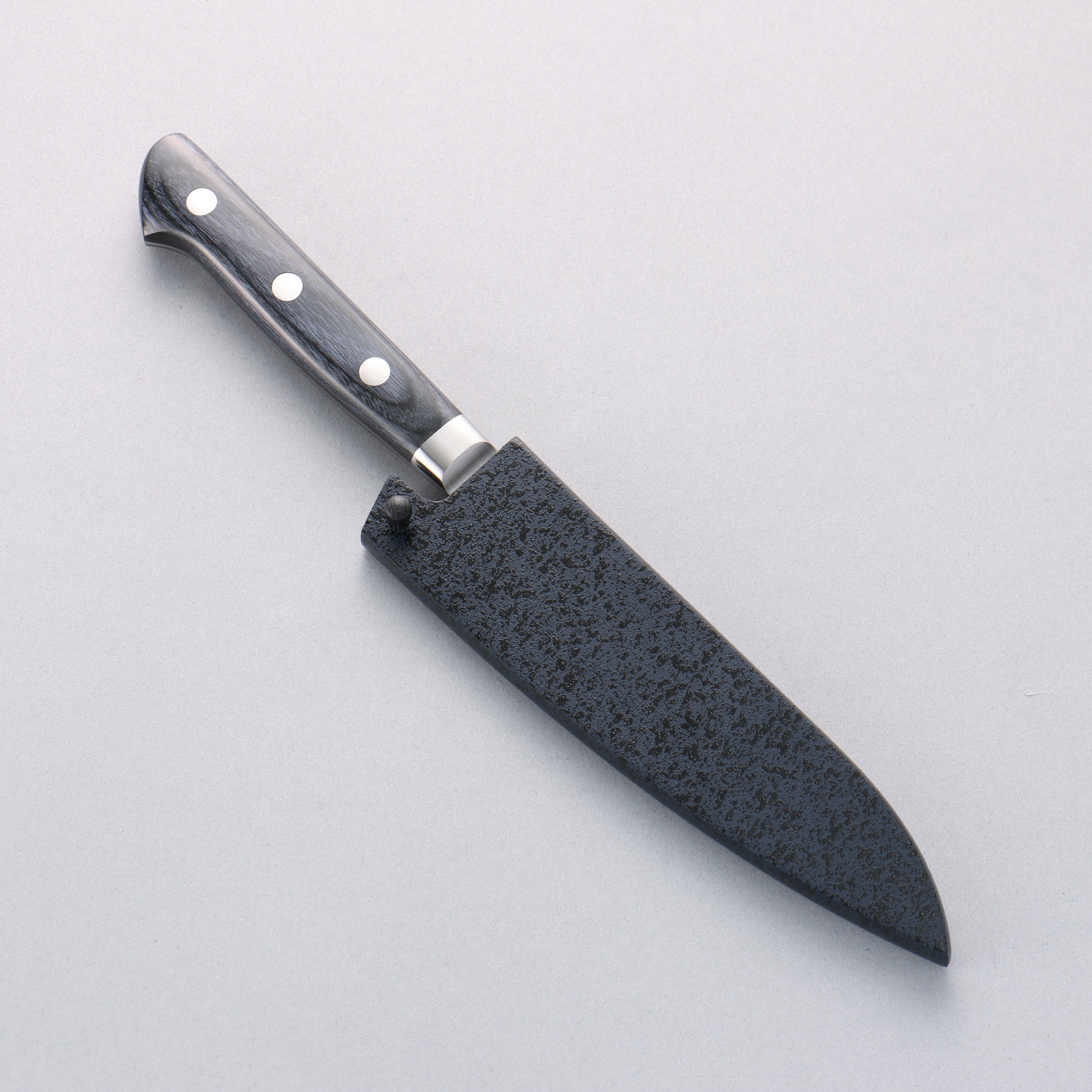 Seisuke Seiten Molybdenum Petty-Utility 120mm Navy blue Pakka wood Handle with Sheath - Seisuke Knife