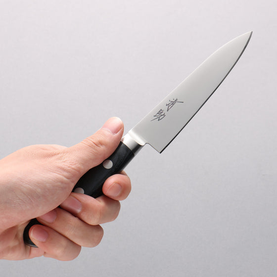 Seisuke Seiten Molybdenum Petty-Utility 120mm Navy blue Pakka wood Handle with Sheath - Seisuke Knife