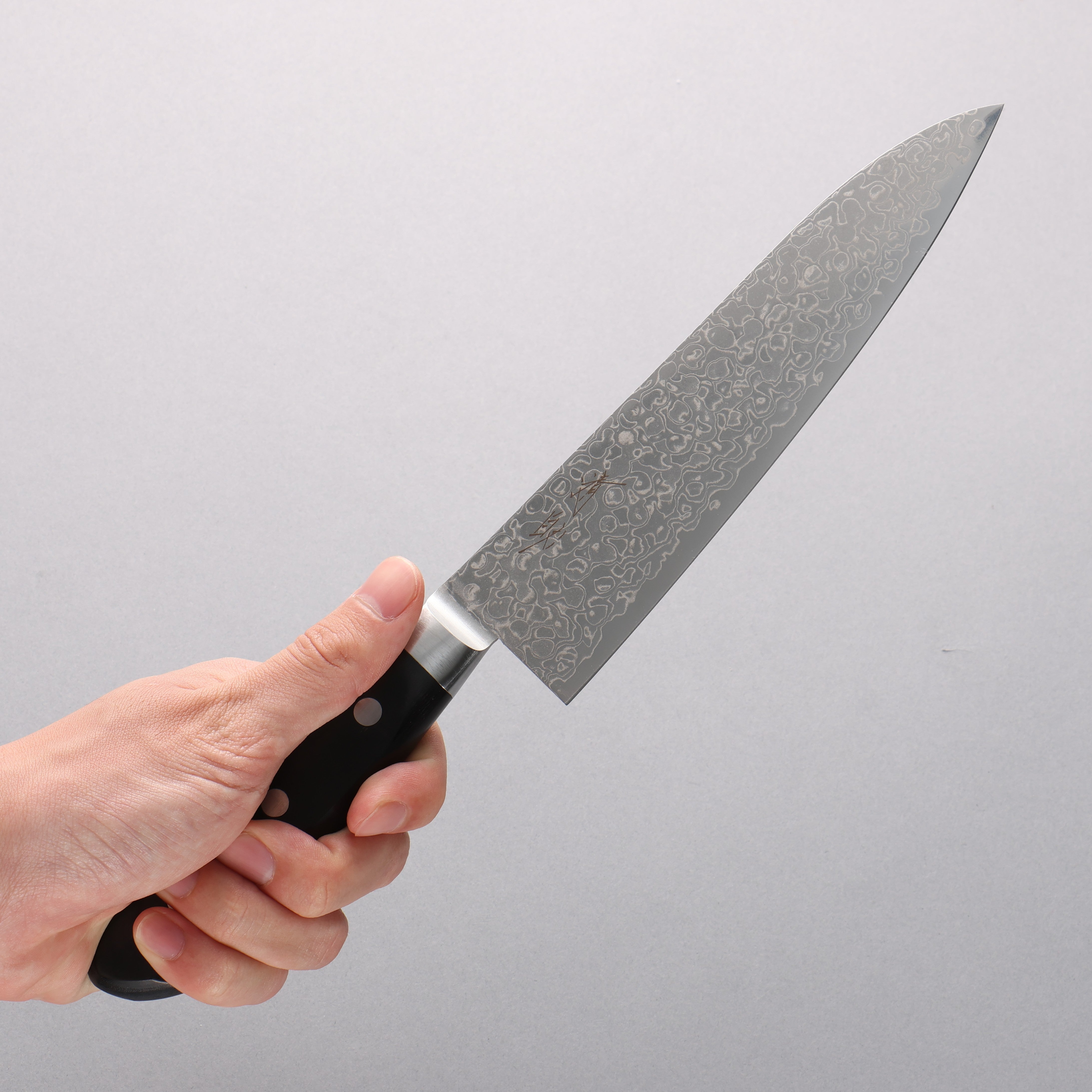 Seisuke AUS10 45 Layer Damascus Gyuto 180mm Black Pakkawood Handle - Seisuke Knife