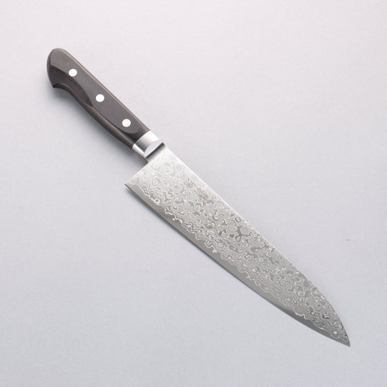 Seisuke AUS10 45 Layer Damascus Gyuto 210mm Black Pakka wood Handle - Seisuke Knife