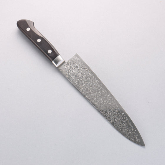 Seisuke AUS10 45 Layer Damascus Gyuto 210mm Black Pakka wood Handle - Seisuke Knife