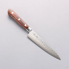  Seisuke Swedish Steel-stn Hammered Petty-Utility 135mm Mahogany Handle - Seisuke Knife