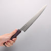 Seisuke White Steel No.1 Migaki Polish Finish Sujihiki 240mm Oak with Purple Lacquer Handle - Seisuke Knife - Slide 4