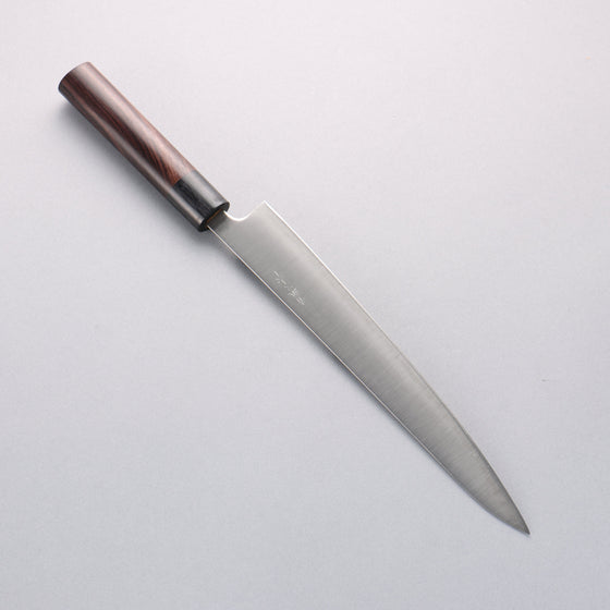 Seisuke Blue Super Sujihiki 240mm Rosewood (Ferrule: Black Pakka Wood) Handle - Seisuke Knife