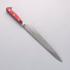 Seisuke AUS10 Damascus Sujihiki 240mm Red Pakka wood Handle - Seisuke Knife - Slide 2