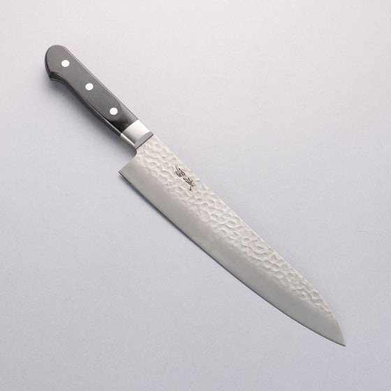Seisuke AUS8 Hammered Gyuto 240mm Black Pakka wood Handle - Seisuke Knife