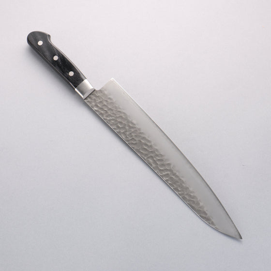 Seisuke AUS8 Hammered Gyuto 270mm Black Pakka wood Handle - Seisuke Knife