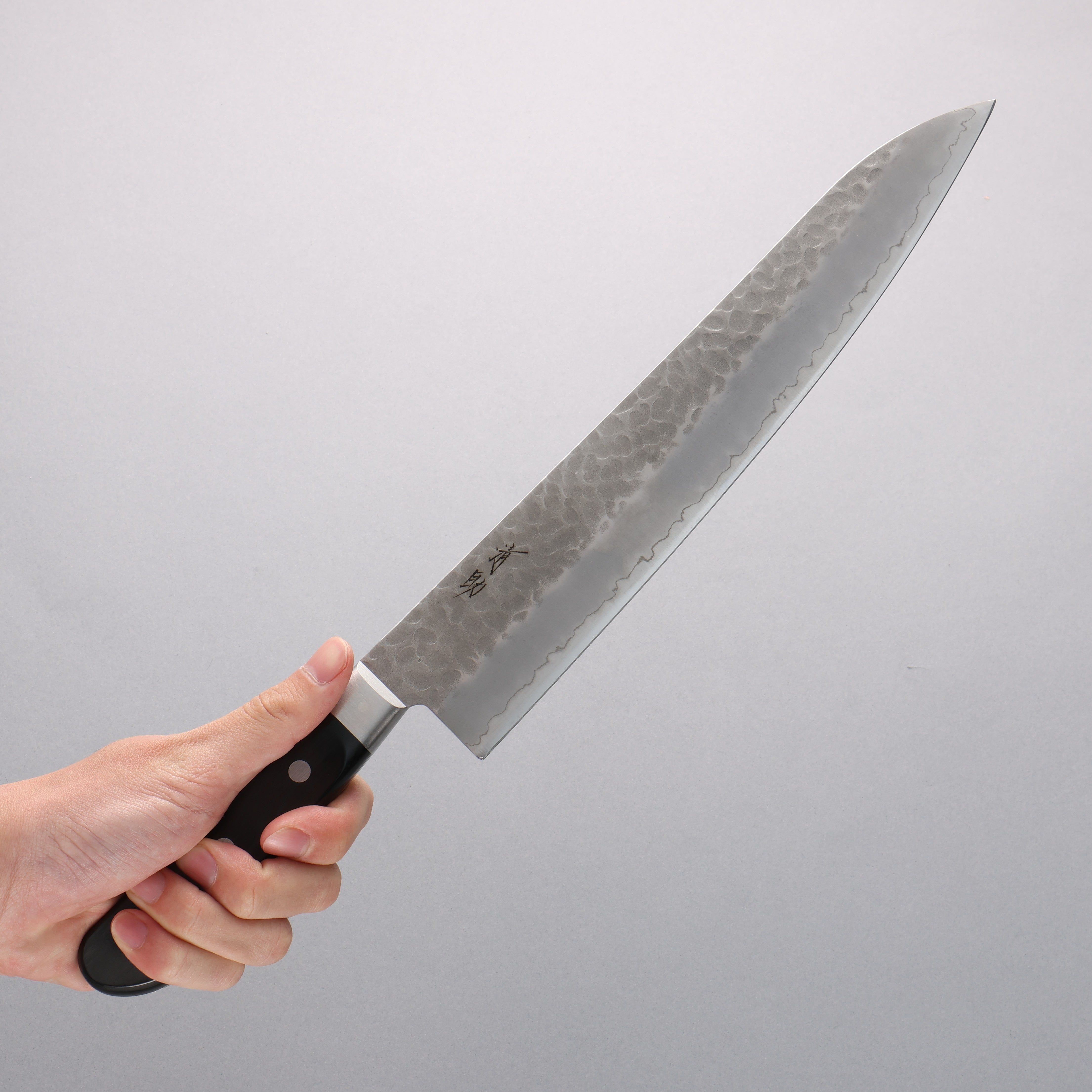 Seisuke AUS8 Hammered Gyuto 270mm Black Pakka wood Handle - Seisuke Knife