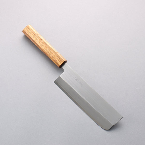 Seisuke SRS13 Vertically Brushed Nakiri 165mm Oak Handle - Seisuke Knife