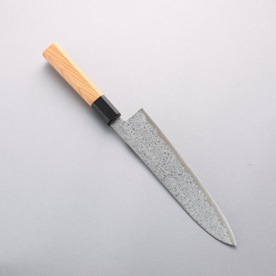 Seisuke VG10 Damascus Migaki Finished Gyuto 210mm Keyaki (Japanese Elm) Handle - Seisuke Knife