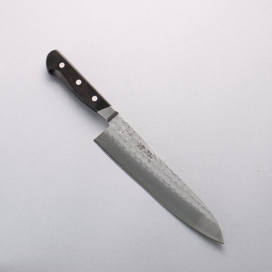 Seisuke Blue Steel No.2 Nashiji Hammered Gyuto 200mm Black Pakka wood Handle - Seisuke Knife