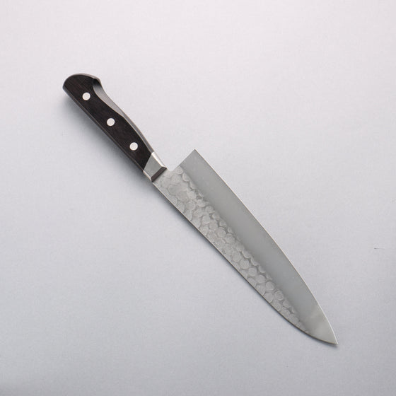 Seisuke Blue Steel No.2 Nashiji Hammered Gyuto 200mm Black Pakka wood Handle - Seisuke Knife