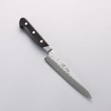  Seisuke Blue Steel No.2 Nashiji Hammered Petty-Utility 135mm Black Pakka wood Handle - Seisuke Knife