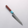 Yu Kurosaki Senko Ei SG2 Hammered Petty-Utility 150mm Rosewood (Ferrule: Blue Turquoise) Handle - Seisuke Knife - Slide 1
