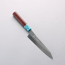  Yu Kurosaki Senko Ei SG2 Hammered Petty-Utility 150mm Rosewood (Ferrule: Blue Turquoise) Handle - Seisuke Knife