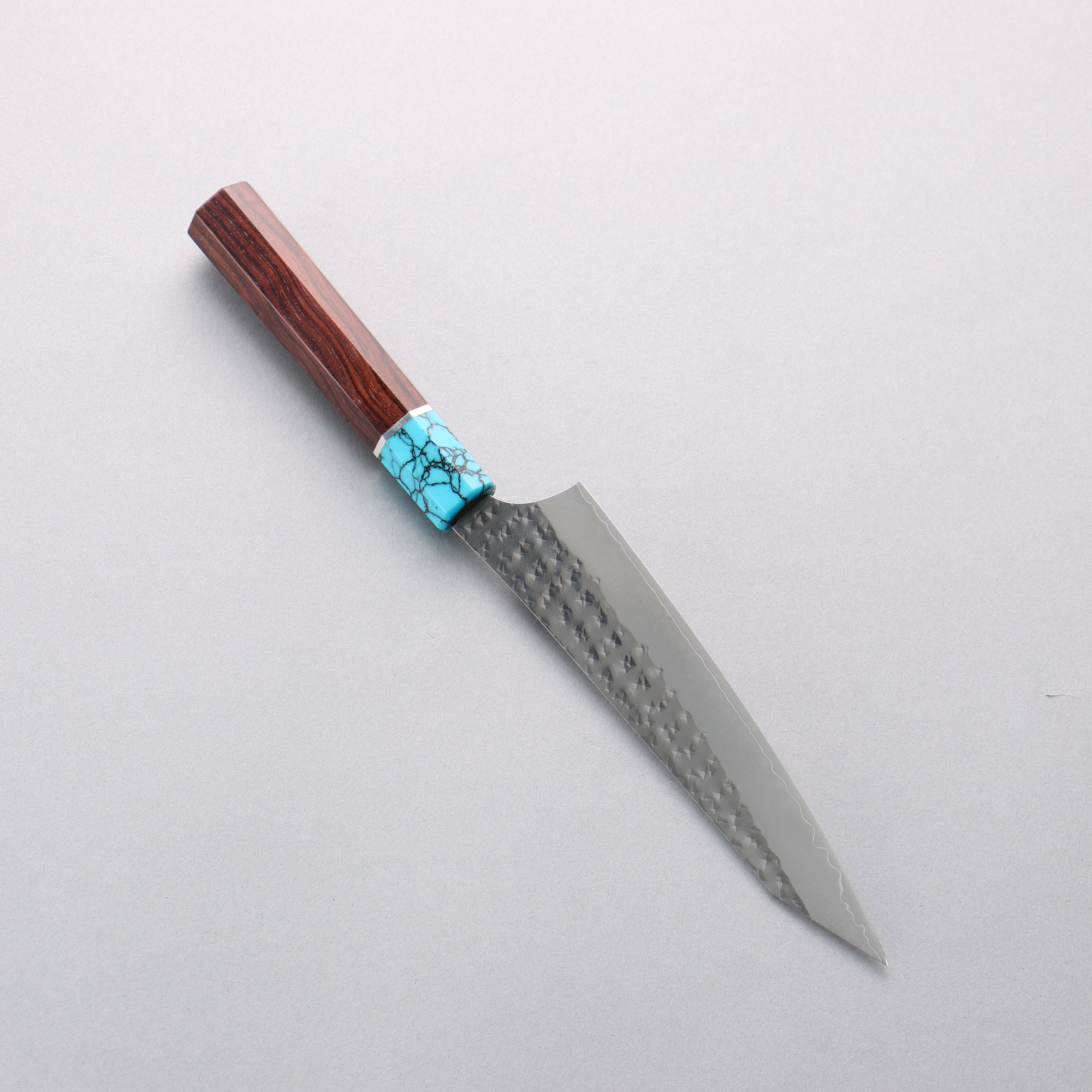 Yu Kurosaki Senko Ei SG2 Hammered Petty-Utility 150mm Rosewood (Ferrule: Blue Turquoise) Handle - Seisuke Knife