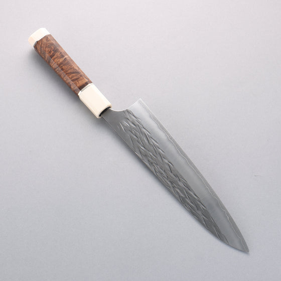 Yu Kurosaki Juhyo Cobalt Special Steel Hammered Gyuto 210mm Chinese Quince (White Ferrule and End Cap) Handle - Seisuke Knife