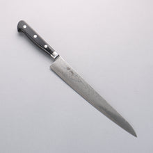  Seisuke Nami AUS10 Mirrored Finish Damascus Sujihiki 240mm Black Pakka wood Handle - Seisuke Knife
