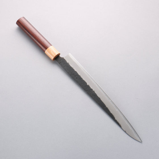 Seisuke Blue Super Black Nashiji Sujihiki 270mm Rosewood (Ferrule: White Pakka Wood) Handle - Seisuke Knife