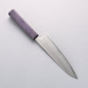 Seisuke White Steel No.1 Migaki Polish Finish Gyuto  180mm Oak with Purple Lacquer Handle - Slide 2