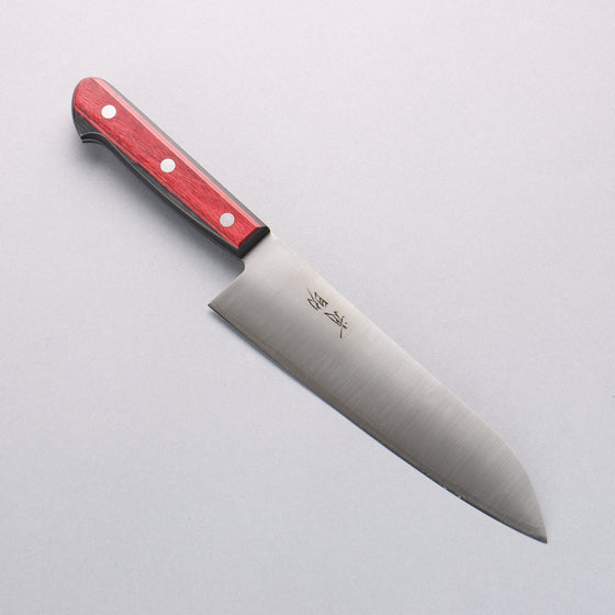 Seisuke SLD Migaki Polish Finish Santoku 180mm Red Pakkawood Handle - Seisuke Knife