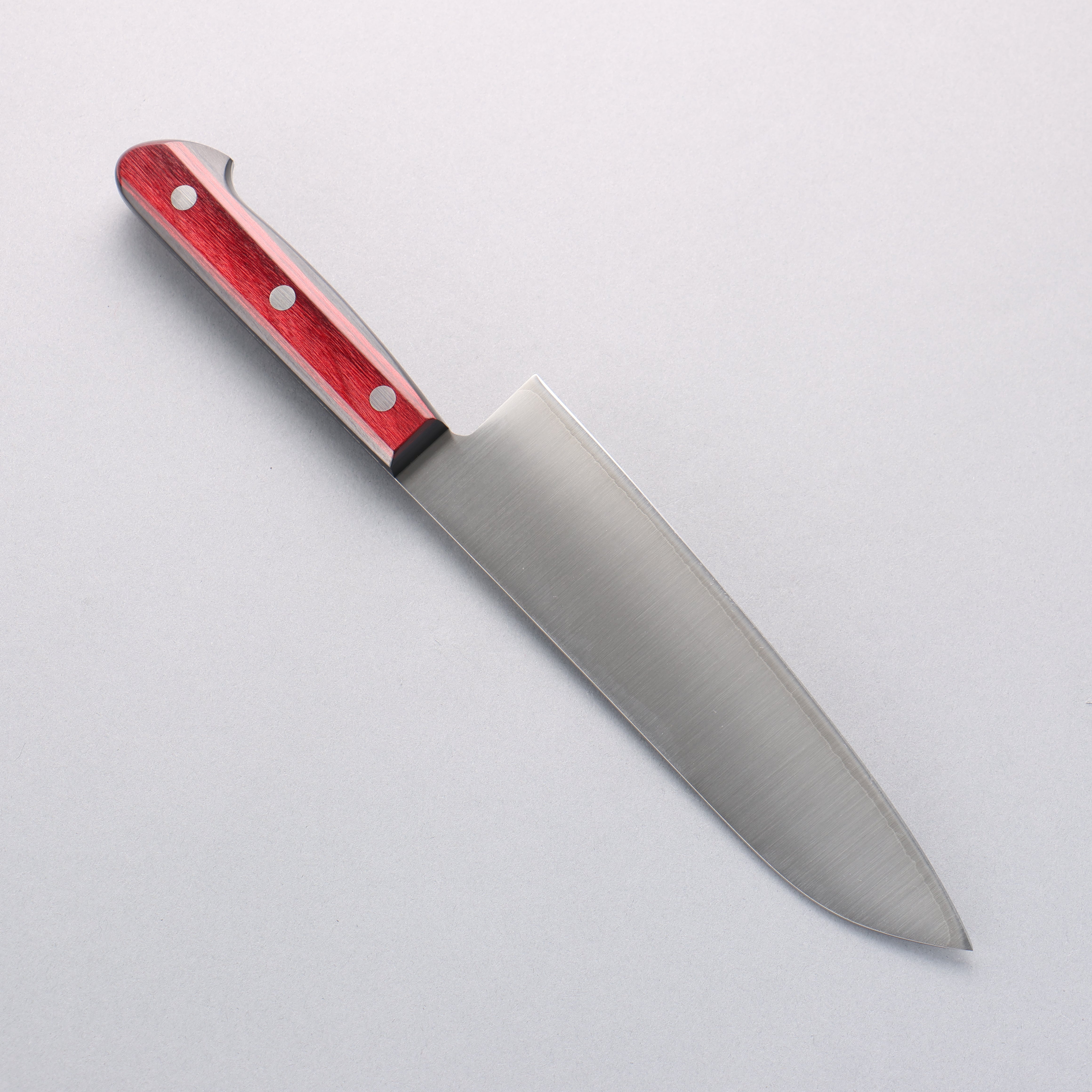 Seisuke SLD Migaki Polish Finish Santoku 180mm Red Pakkawood Handle - Seisuke Knife