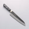 Seisuke Blue Super Hammered Black Finished Santoku 180mm Black Pakka wood Handle - Seisuke Knife - Slide 1