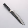 Seisuke Blue Super Hammered Black Finished Santoku 180mm Black Pakka wood Handle - Seisuke Knife - Slide 2
