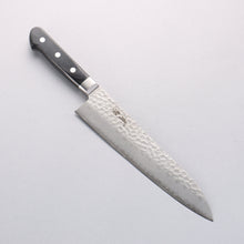  Seisuke AUS8 Hammered Gyuto 210mm Black Pakka wood Handle - Seisuke Knife