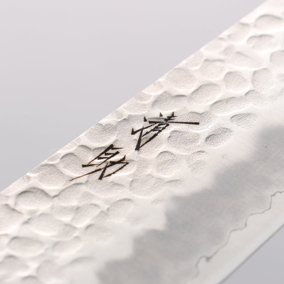 Seisuke AUS8 Hammered Gyuto 210mm Black Pakka wood Handle - Seisuke Knife