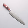 Seisuke Blue Super Hammered Gyuto 210mm Red Pakka wood Handle - Seisuke Knife - Slide 1