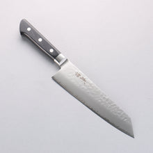  Seisuke VG5 Hammered Kasumitogi Kiritsuke Santoku 190mm Black Pakka wood Handle - Seisuke Knife